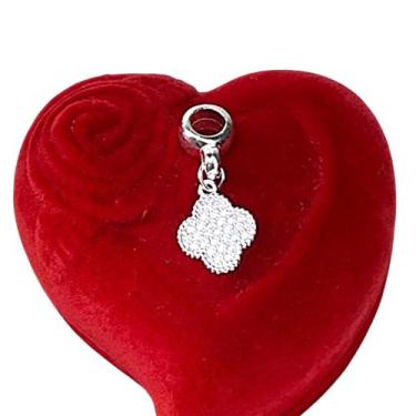 Imagem de Berloque de Prata Trevo Cravejado Zirconia - Mymo