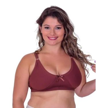 Imagem de Sutiã Plus Size sem Bojo Microfibra liso alças reforçadas largas - TJ 