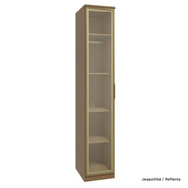 Imagem de Guarda Roupa Modulado 01 Porta Vidro 234cm com Prateleira Setiba - Móv