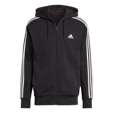 Imagem de Moletinho Capuz Zíper Essentials 3-Stripes-Azul Adidas-Masculino