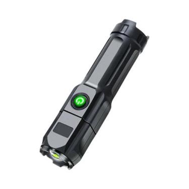 Imagem de Lanterna Tática Mini Recarregável USB Branca De Duplo Tipo, Zoomável, 