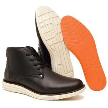 Imagem de Bota Masculina Ankleboot Chunky Em Couro Com Palmilha Gel Ortopédica 100-Masculino