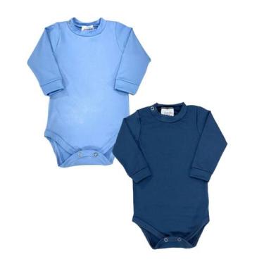 Imagem de Kit 2 Bodys Bodie Térmico Bebê Manga Longa Peluciado Baby - Comfort, M