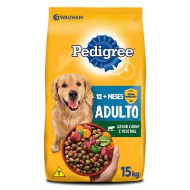 Imagem de Ração Pedigree Para Cães Adultos Raças Médias e Grandes Carne e Vegeta