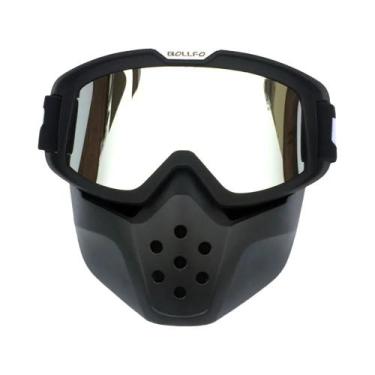 Imagem de Óculos De Proteção Retrô Vintage Para Capacete De Moto, Máscara De Ócu