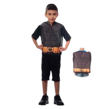 Imagem de Fantasia Super Heroi Infantil Curta Com Mochila Raio Sombrio - Fantasi