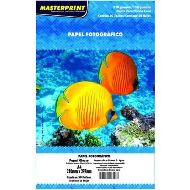 Imagem de Papel Fotográfico A4 120G Dupla Face PT 50 Folhas A Prova D'Água - Mas