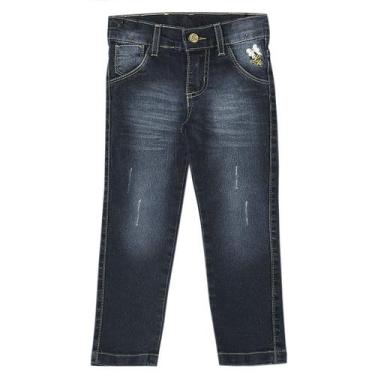 Imagem de Calça Infantil Look Jeans Skinny Jeans - UNICA - 2, Azul, 2