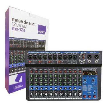 Imagem de Mesa De Som 12 Canais, Dsp, Combo, Bt, Placa Digital Mx-12a - mxt, 5V