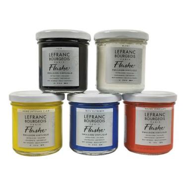 Imagem de Kit Tinta Acrílica Flashe Cores Básicas Lefranc 125ml - Lefranc & Bour