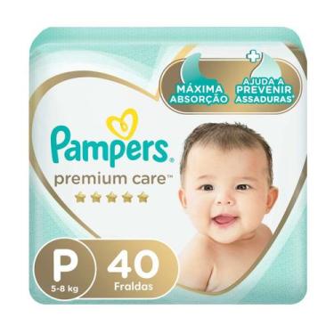 Imagem de Fralda Pampers Premium Care Nova Mega Tamanho P 40 Unidades, P, 40
