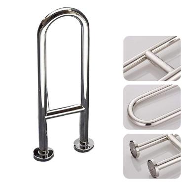 Imagem de Barra de Apoio em U Leva Pra Malhar BSL3917 Banheiro Inox para Idosos e Cadeirantes 60CM