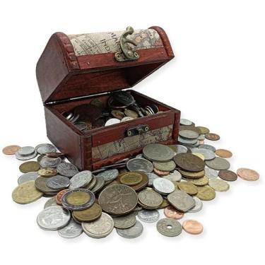 Imagem de Caixa de Madeira Colecionável de Moedas IMPACTO COLECCIONABLES 2 lb