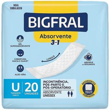 Imagem de Absorvente Bigfral Tamanho Único Com 20 unidades