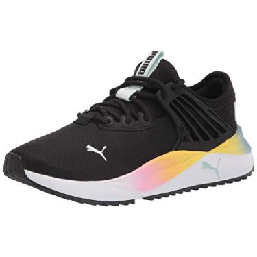 Imagem de PUMA Kids' Pacer Future Sneaker, Black-Green Glimmer-Cantaloupe