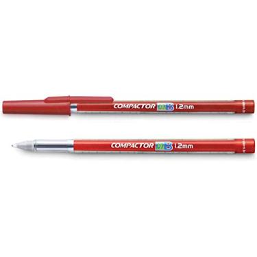 Imagem de Caneta Esferográfica, Compactor 01726-VM, Vermelho, 1.2 mm, Pacote de 50