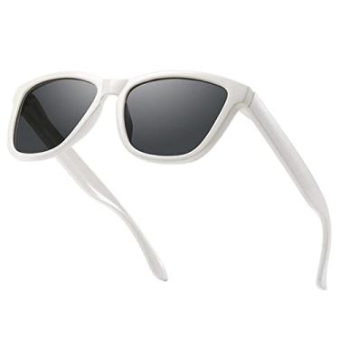 Imagem de Óculos de sol polarizados femininos masculinos moda condução óculos de sol para óculos de pesca masculino designer gafas uv400, branco cinza, como imagem