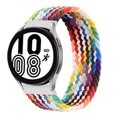Imagem de Pulseira de relógio de 20 mm, trançada Solo Loop compatível com Samsung Galaxy Watch 5/5 Pro/4/4 Classic/3 41 mm/Active 2/Active para Amazfit BIP/GTR 42 mm/GTS/2/2e/3 para Huawei Watch GT/2/2e/pro 42 mm