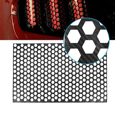 Imagem de MACHSWON Adesivo de carro preto brilhante de fibra de carbono/48 x 30 cm / 18,9 pol. * 11,8 pol. Adesivo de luz traseira de carro adesivo de luz traseira