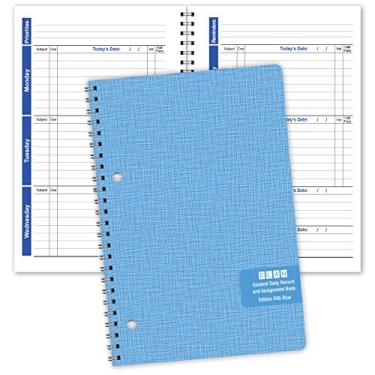 Imagem de Elan Publishing Company Formato de visão geral semanal do planejador estudantil para um ano inteiro (S85-azul) 13 x 21 cm