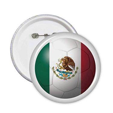 Imagem de Broche de futebol americano bandeira nacional do México broche de botão emblema acessório decoração 5 peças