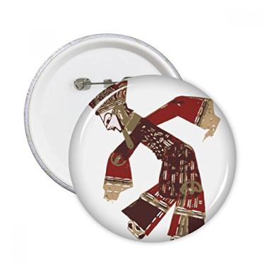 Imagem de Decoração tradicional chinesa sombra brincar pinos redondos crachá botão emblema acessório decoração 5 peças