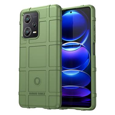 Imagem de Caso de capa de telefone de proteção Capa de silicone de corpo inteiro à prova de choque com cobertura robusta para Xiaomi Redmi Note 12 Pro Plus, capa protetora com forro fosco (Color : Army Green)