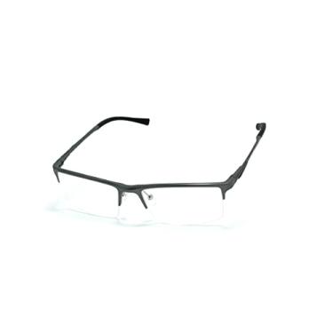 Imagem de Óculos Armação Masculino Alumínio Nylon Com Lentes Sem Grau Z-73 - Cinza Escuro