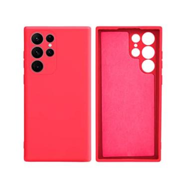 Imagem de Capinha Colorida Linha PREMIUM Compatível Com Samsung Galaxy S22 ULTRA Case Slim Flexível Aveludada 3 Camadas De Proteção DUPIN (PINK)