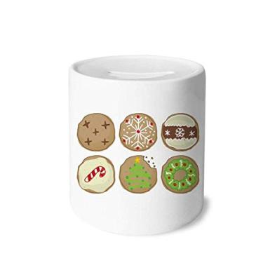 Imagem de DIYthinker Círculo árvore de Natal ilustração verde caixa de dinheiro caixa de cerâmica porta-moedas presente de cofrinho