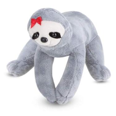 Imagem de Preguiça de Pelúcia Cinza 55 cm Antialérgico