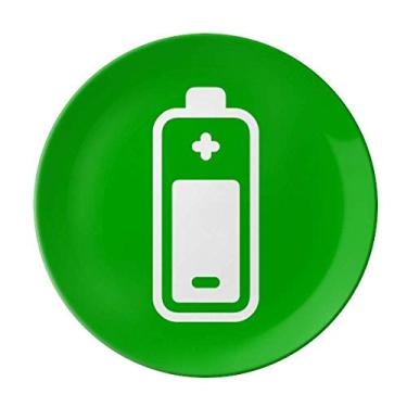 Imagem de Prato de aviso quadrado verde da Charge Prato decorativo de porcelana Salver talheres, Prato de jantar