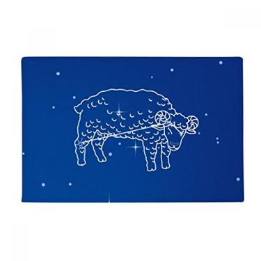 Imagem de DIYthinker Tapete de Constelação de Áries Star Universe Tapete antiderrapante para porta de banheiro