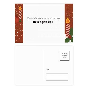 Imagem de Vela de Natal com citação, cartão postal de agradecimento, 20 peças