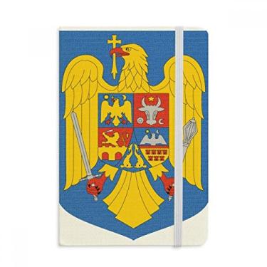 Imagem de Caderno de país com emblema nacional da Romênia com capa dura para diário clássico A5