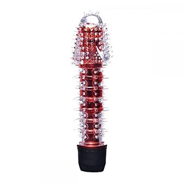 Imagem de Vibrador Personal Capa Peniana de Silicone Saliências 14,5 x 3,5 cm Vermelho REF:PE011