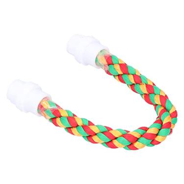 Imagem de 01 Brinquedo de mastigar pássaros, papagaios de pássaros, poleiro de corda de pássaro em forma de U para pássaros