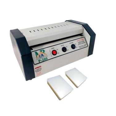 Imagem de Kit Plastificadora P280 Oficio Polaseal RG e CPF 100un 110V