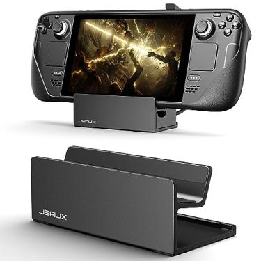 Imagem de JSAUX Suporte para doca oficial compatível com Steam Deck/ROG Ally com capa, liga de alumínio fosco, suporte antiderrapante