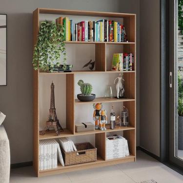 Imagem de Estante para Livros Biblioteca 1,8x1,2m Seattle Yescasa Amadeirado Montana