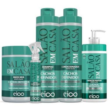 Imagem de Eico Kit Cachos Definidos Shampoo E Condicionador 800ml + Máscara 1Kg
