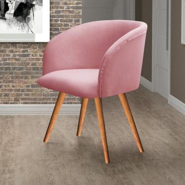 Imagem de Poltrona Atenas Pé Palito Decorativa para Sala de Estar Rose