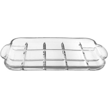 Imagem de Bandeja Retangular Home&co Vidro 3x38x23cm Transparente Para Servir