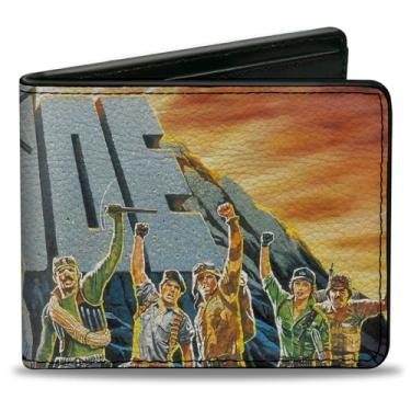 Imagem de Buckle-Down Hasbro Wallet, Bifold, GI Joe Retro Yo Joe Stone Group Pose, couro vegano, Multicor, 4.0" x 3.5", Casual