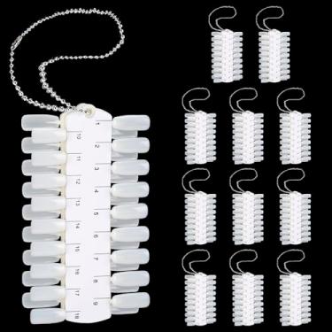 Imagem de 6 conjuntos de 216 pontas, amostras de cor de unha, pontas transparentes de camada dupla, paleta de cores para exibição de cores, paleta de tinta, prática de cores