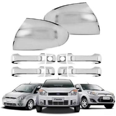 Imagem de Apliques Cromados Retrovisor E Maçaneta Fiesta 2002 A 2011 - Shekparts