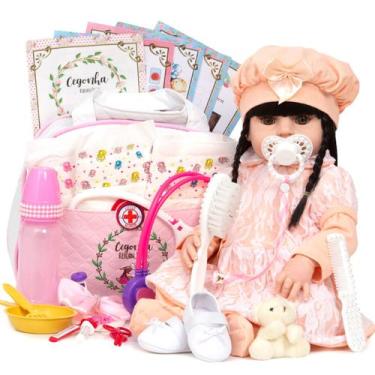 Imagem de Bebe Reborn Recém Nascida Princesa Fofa Com 24 Acessórios - Cegonha Re