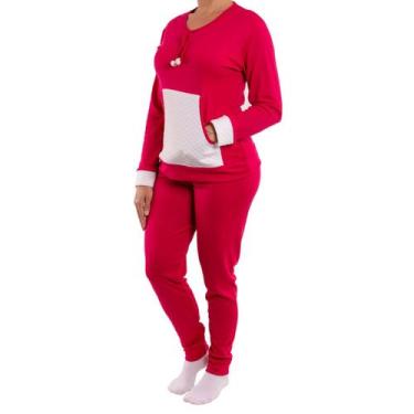 Imagem de Pijama feminino para o inverno KANGURU POM-POM Victory, G, Pink