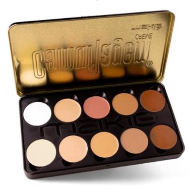 Imagem de Estojo de Maquiagem Camuflagem Makiê Facial Rosto Paleta 10 Cores Orig