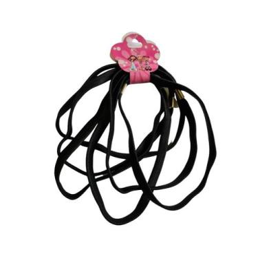 Imagem de 6 Elásticos Faixa De Cabelo Unissex Afro Puff Preta - Lynx produções